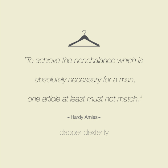 Dapper dexterity - nonchalance