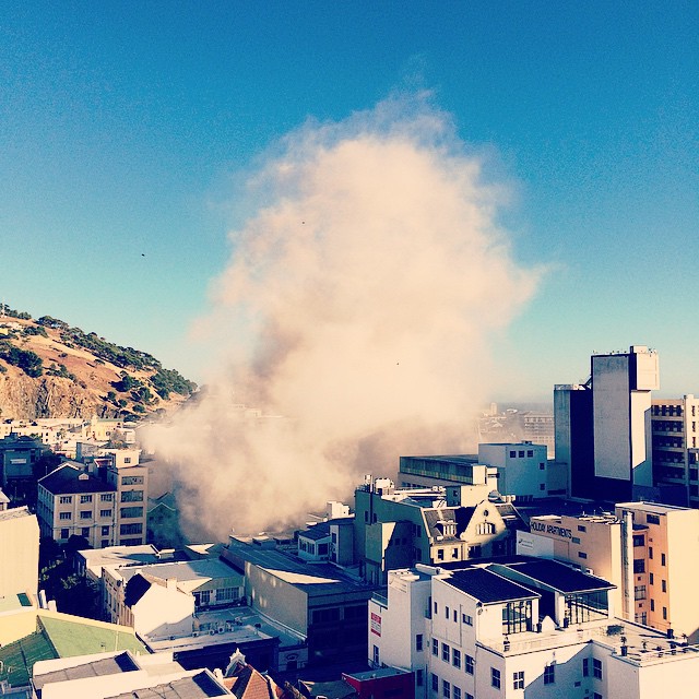After having spent the entire day and night bed ridden watching WW2 movies, there was something rather alarming about waking up to an Air Siren at full blast and in very close proximity followed promptly by an explosion 💥 - turns out WW3 was a short one. And in the epic fight of Man Vs Building. Man once again was triumphant!
