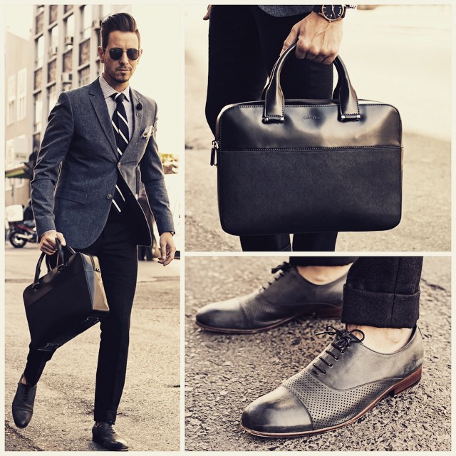 #FancyFriday in blue and black
Blazer from @topman_sa 
Shirt by @tmlewin 
Pants by @benshermanid 
Watch by @mvmtwatches 
Shoes by @aldo_shoes 
Bag by @CalvinKlein - get R500 off all @CalvinKlein bags at the @vandawaterfront from 24th - 27th April - happy shopping 📷: @elzaanvdm -------------------------------------------- For sartorial secrets and all things dapper visit www.whatmyboyfriendwore.com
For a look into my everyday life follow my personal account @Sergio_Ines
For fashion wisdom, random thoughts and lots of give aways follow me on twitter at @whatmybfwore
#Menswear #MensStyle #MensFashion #WMBWFashion
