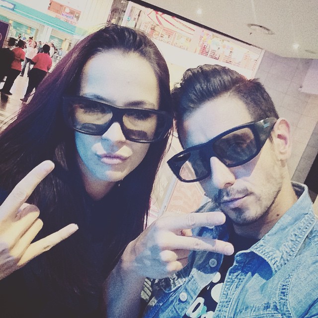 Kim Kardashian and I getting ready for #TheAvengers2 #3DImax haven't been this excited for a movie since. I dunno.  I can't remember that far back. Also...#ThugLife