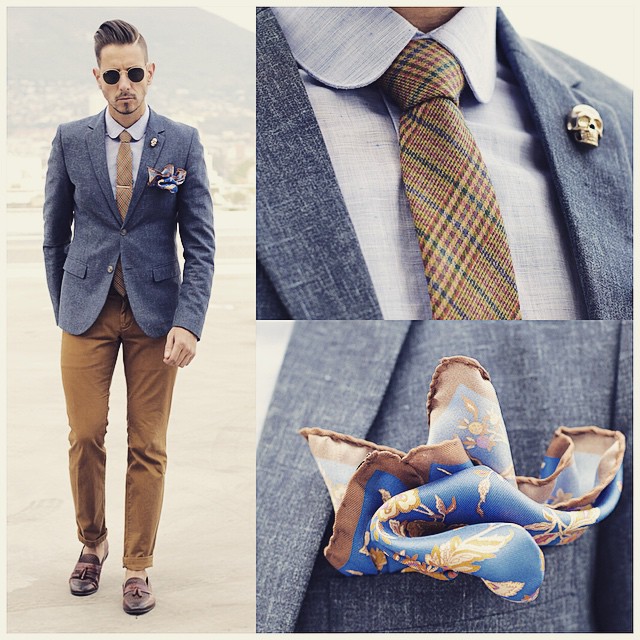 Birthday Suit
Sunglasses by @rayban 
Blazer by @topman_sa 
Shirt by @tmlewin 
Tie by @PochetteSquare
Pocket square from @PochetteSquare
Pants by @gap_southafrica 
Shoes by @dune_london --------------------------------------------
For sartorial secrets and all things dapper visit www.whatmyboyfriendwore.com
For a look into my everyday life follow my personal account @Sergio_Ines
For fashion wisdom, random thoughts and lots of give aways follow me on twitter at @whatmybfwore
#Menswear #MensStyle #MensFashion #WMBWFashion #GapSA