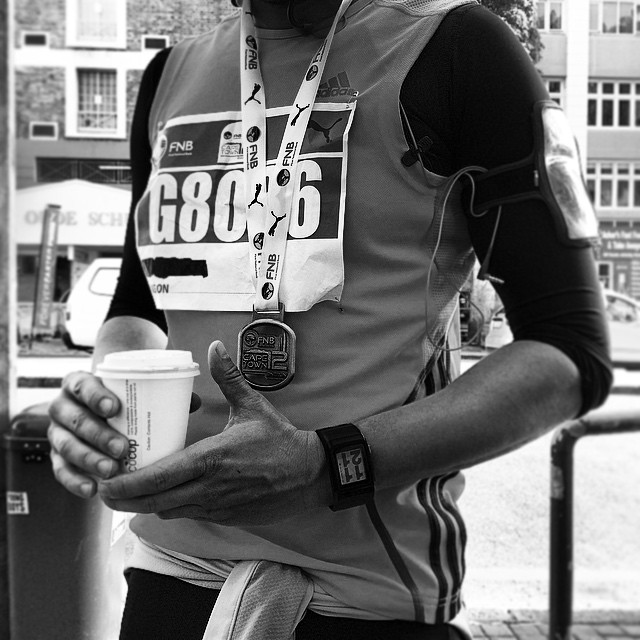 Post run treat!! What an amazing run through #CapeTown today with @elzaanvdm and 9 998 other people! Such a well organized and beautiful run! #CapeTown12