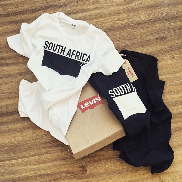 These just landed on my desk! Our very own #SouthAfrica destination tee's from @levis_southafrica Nice to see a big brand like @levis recognizing us as a global destinations along with places like Singapore, Malaysia, Amsterdam and New York (yes I realize those 2 are cities)! Anyway pretty cool gifts I thought.