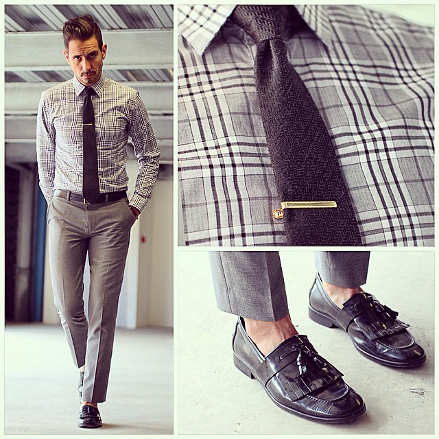 All Grey
Shirt from #Zara
Tie by @fridaytieday 
Tie clip from @weekendcasual 
Pants from @riverisland
Shoes from #Zara ------------------------------------------------- For sartorial secrets and all things dapper visit www.whatmyboyfriendwore.com
For a look into my everyday life follow my personal account @Sergio_Ines
For fashion wisdom, random thoughts and lots of give aways follow me on twitter at @whatmybfwore
#Menswear #MensStyle #MensFashion #WMBW