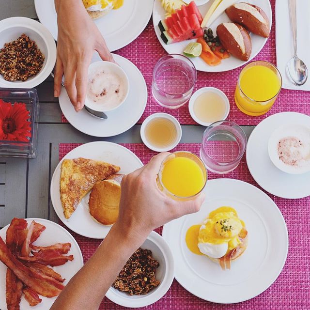 For our last breakfast we decided to stick to our favorite things...so really, one of everything. @thenaiharnphuket literally has some of the best bacon I've ever eaten. Seriously. That's why there is a seperate plate just for bacon. #SerZaanTravels